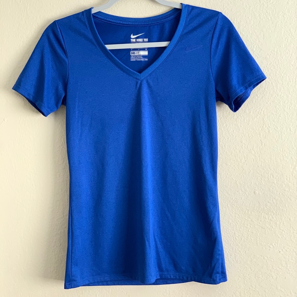 Nike Blue V Neck Tee